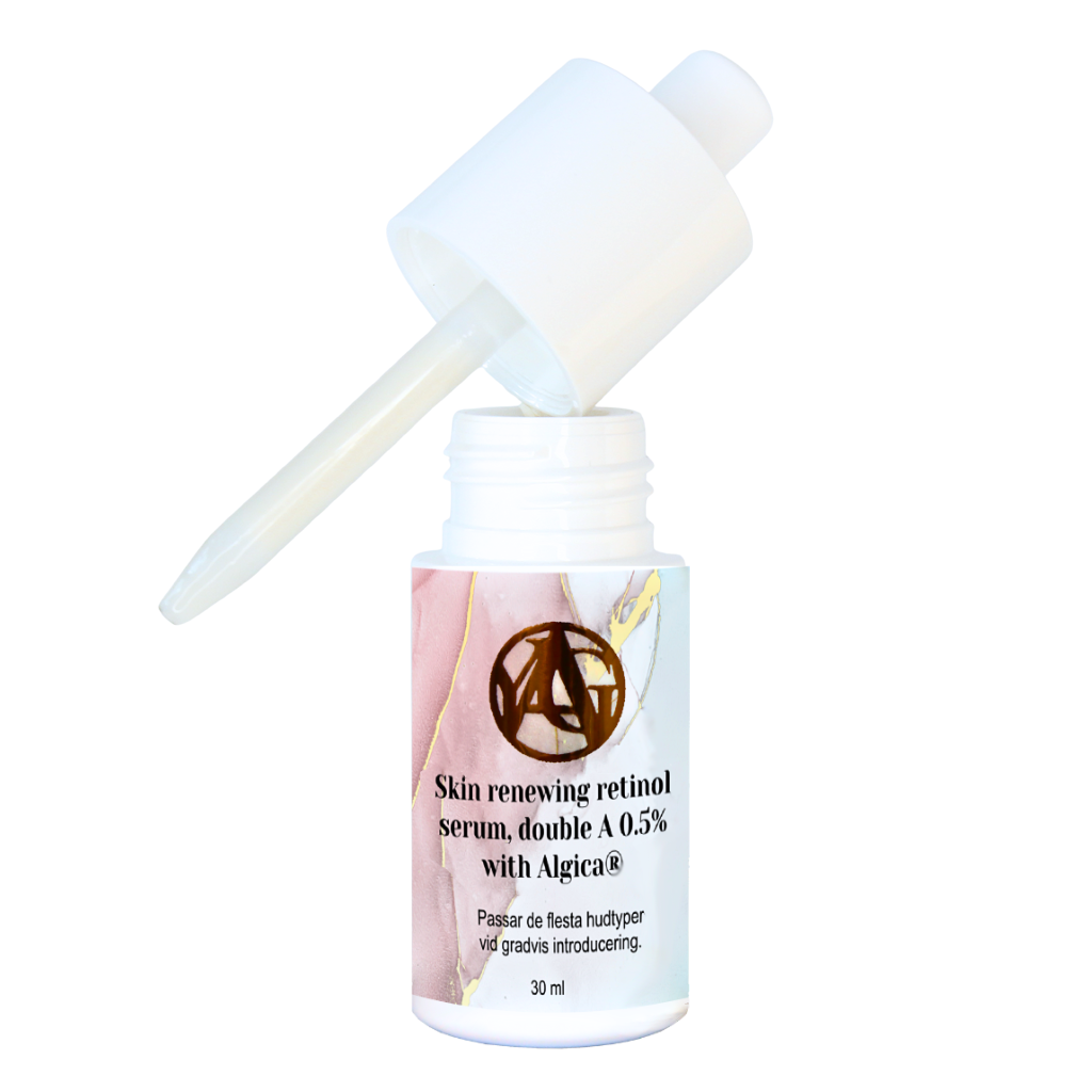 Skin renewing retinol serum double A with Algica ® 0,5% YAG Sweden