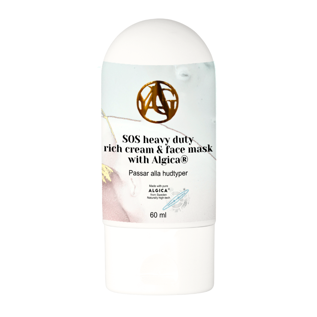 SOS heavy duty rich cream & face mask with Algica® YAG Sweden