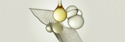 Abstrakt komposition av hudvårdsingredienser