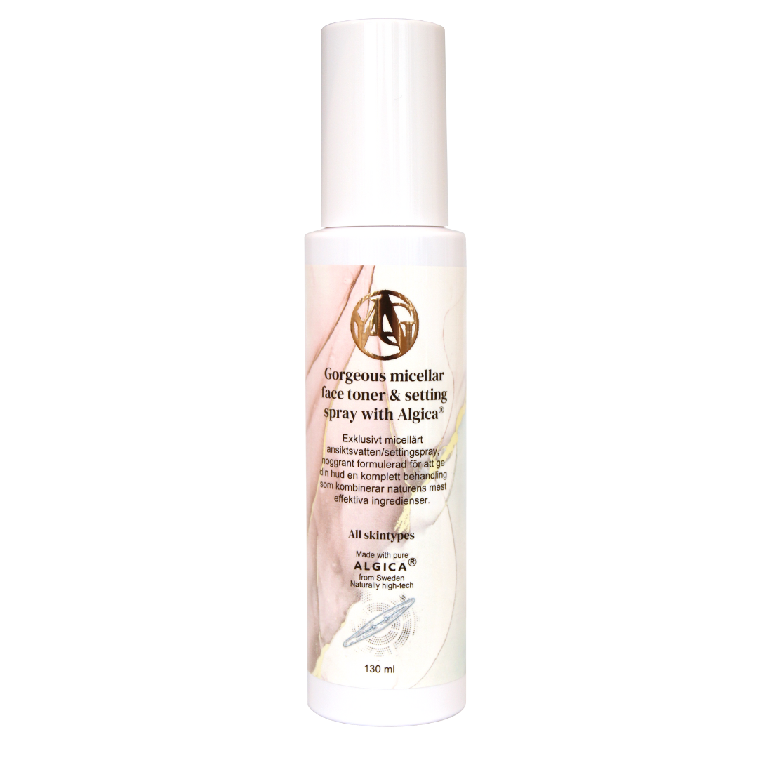 Gorgeous micellar face toner & setting spray with Algica ®