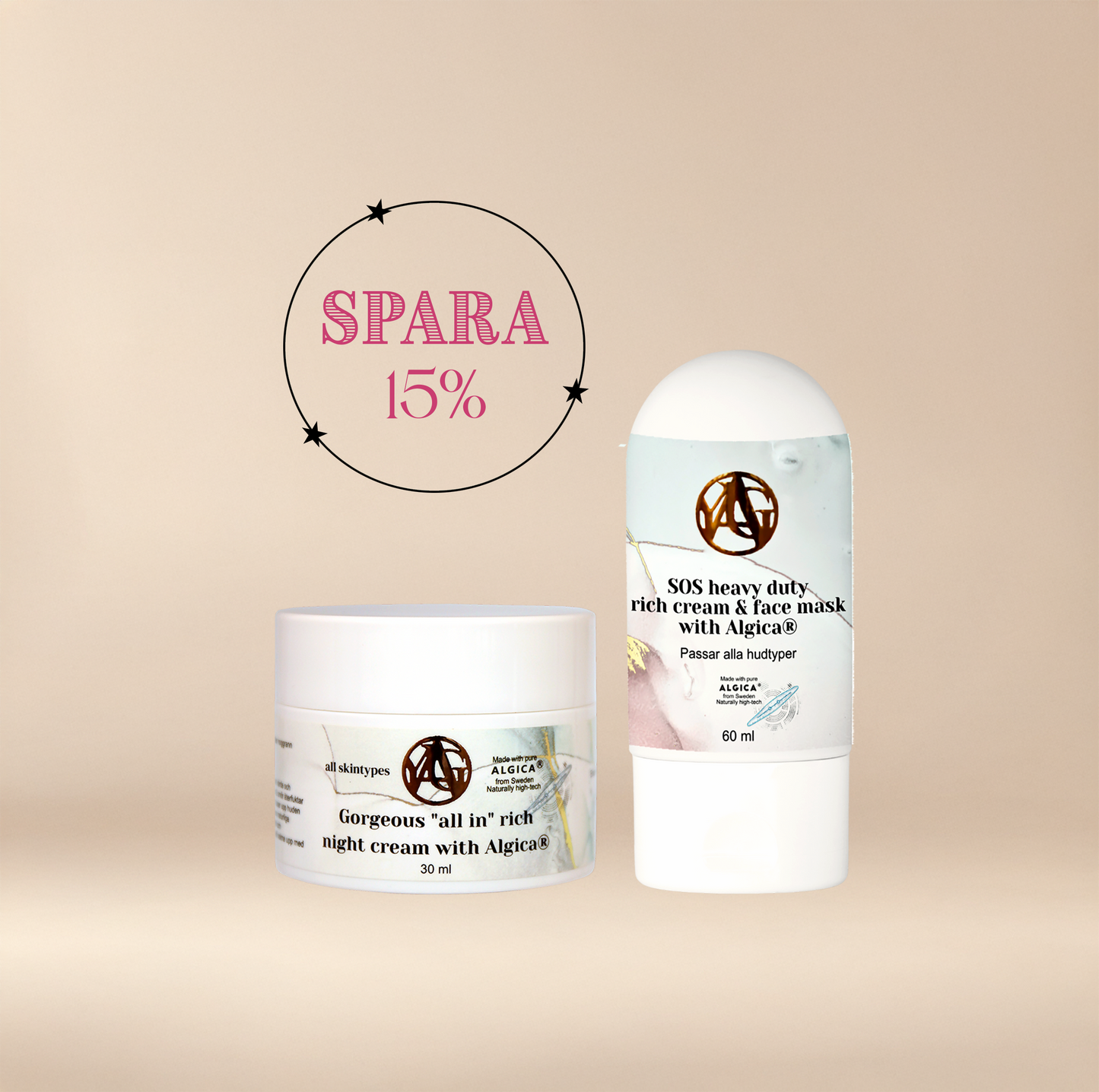 Eksem, reaktiv hud & Rosacea natt-kit SPARA 15%